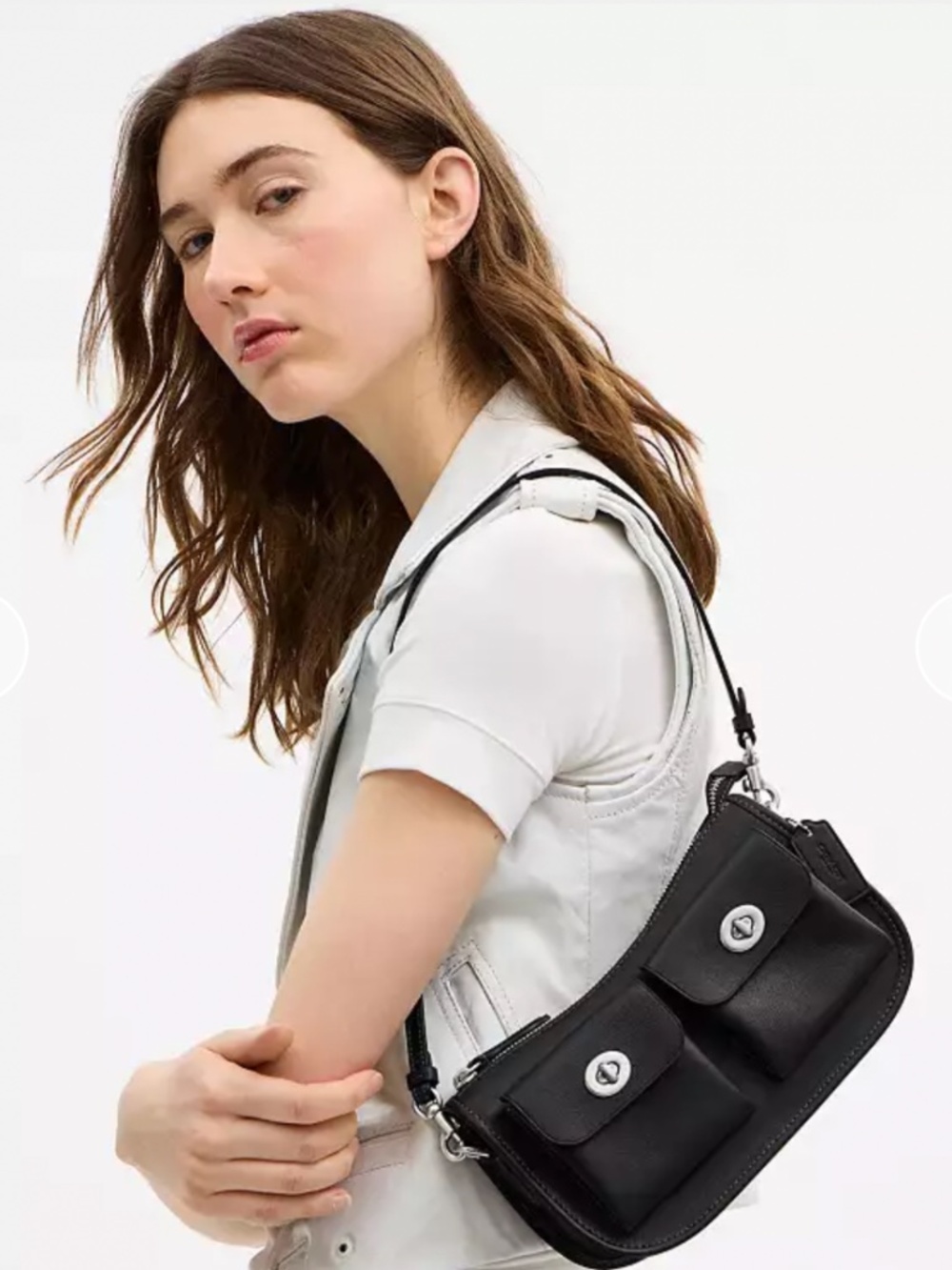 Authentic Coach Twin Turnlock Waverly Bag